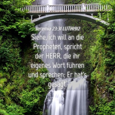 Picture 04 - Jeremia 23:31 LUTH1912 - Siehe, ich will an die Propheten, spricht der - Bible Verse Picture