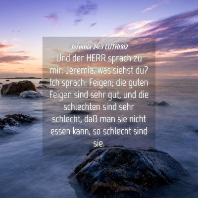 Picture 04 - Jeremia 24:3 LUTH1912 - Und der HERR sprach zu mir: Jeremia, was siehst - Bible Verse Picture