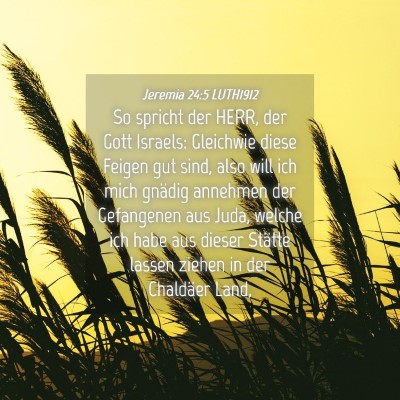 Picture 04 - Jeremia 24:5 LUTH1912 - So spricht der HERR, der Gott Israels: Gleichwie - Bible Verse Picture