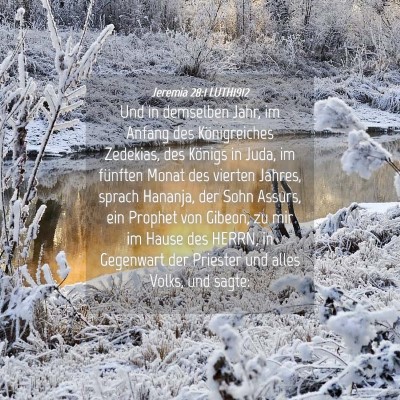 Picture 04 - Jeremia 28:1 LUTH1912 - Und in demselben Jahr, im Anfang des - Bible Verse Picture