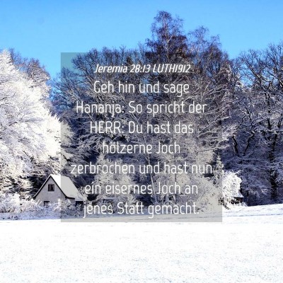 Picture 04 - Jeremia 28:13 LUTH1912 - Geh hin und sage Hananja: So spricht der HERR: Du - Bible Verse Picture