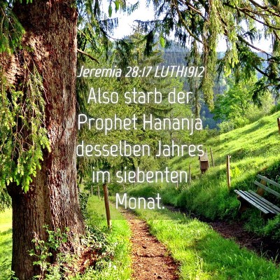 Picture 04 - Jeremia 28:17 LUTH1912 - Also starb der Prophet Hananja desselben Jahres - Bible Verse Picture