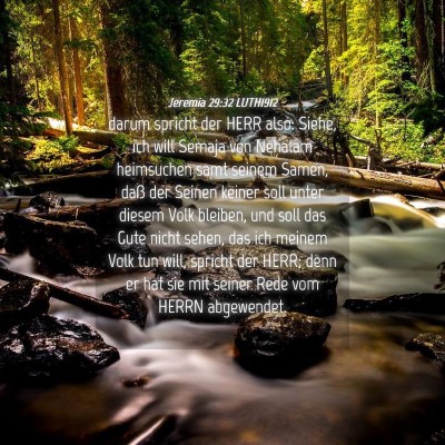 Picture 04 - Jeremia 29:32 LUTH1912 - darum spricht der HERR also: Siehe, ich will - Bible Verse Picture