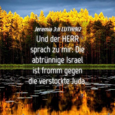 Picture 04 - Jeremia 3:11 LUTH1912 - Und der HERR sprach zu mir: Die abtrünnige - Bible Verse Picture