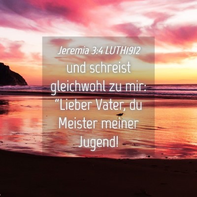 Picture 04 - Jeremia 3:4 LUTH1912 - und schreist gleichwohl zu mir: “Lieber Vater, - Bible Verse Picture