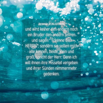 Picture 04 - Jeremia 31:34 LUTH1912 - und wird keiner den andern noch ein Bruder den - Bible Verse Picture