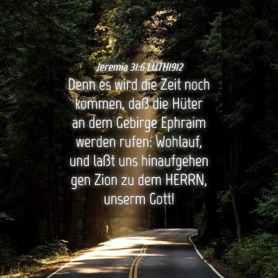 Picture 04 - Jeremia 31:6 LUTH1912 - Denn es wird die Zeit noch kommen, daß die - Bible Verse Picture
