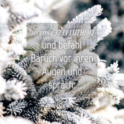 Picture 04 - Jeremia 32:13 LUTH1912 - und befahl Baruch vor ihren Augen und - Bible Verse Picture