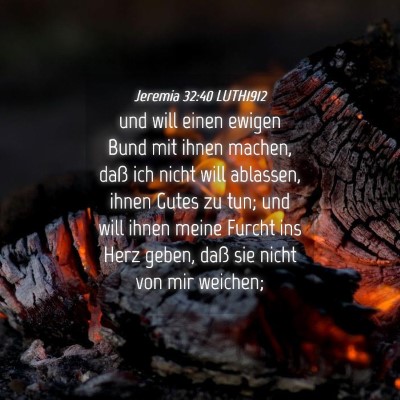Picture 04 - Jeremia 32:40 LUTH1912 - und will einen ewigen Bund mit ihnen machen, daß - Bible Verse Picture