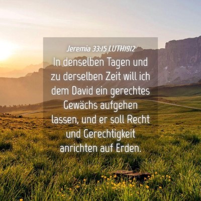 Picture 04 - Jeremia 33:15 LUTH1912 - In denselben Tagen und zu derselben Zeit will ich - Bible Verse Picture
