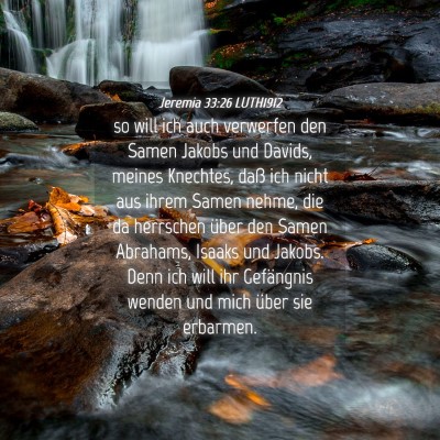 Picture 04 - Jeremia 33:26 LUTH1912 - so will ich auch verwerfen den Samen Jakobs und - Bible Verse Picture