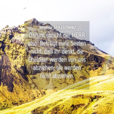 Picture 04 - Jeremia 37:9 LUTH1912 - Darum spricht der HERR also: Betrügt eure Seelen - Bible Verse Picture