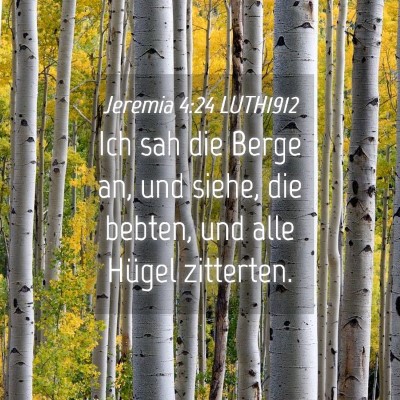 Picture 04 - Jeremia 4:24 LUTH1912 - Ich sah die Berge an, und siehe, die bebten, und - Bible Verse Picture