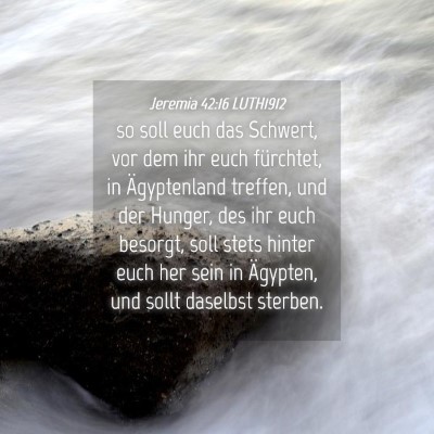 Picture 04 - Jeremia 42:16 LUTH1912 - so soll euch das Schwert, vor dem ihr euch - Bible Verse Picture