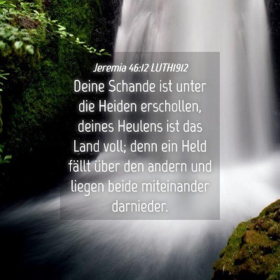 Picture 04 - Jeremia 46:12 LUTH1912 - Deine Schande ist unter die Heiden erschollen, - Bible Verse Picture