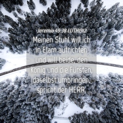 Picture 04 - Jeremia 49:38 LUTH1912 - Meinen Stuhl will ich in Elam aufrichten und will - Bible Verse Picture