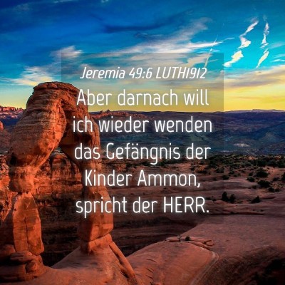 Picture 04 - Jeremia 49:6 LUTH1912 - Aber darnach will ich wieder wenden das - Bible Verse Picture