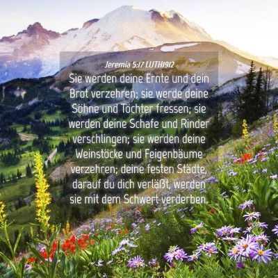 Picture 04 - Jeremia 5:17 LUTH1912 - Sie werden deine Ernte und dein Brot verzehren; - Bible Verse Picture