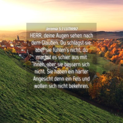 Picture 04 - Jeremia 5:3 LUTH1912 - HERR, deine Augen sehen nach dem Glauben. Du - Bible Verse Picture
