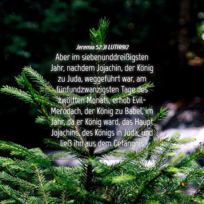 Picture 04 - Jeremia 52:31 LUTH1912 - Aber im siebenunddreißigsten Jahr, nachdem - Bible Verse Picture
