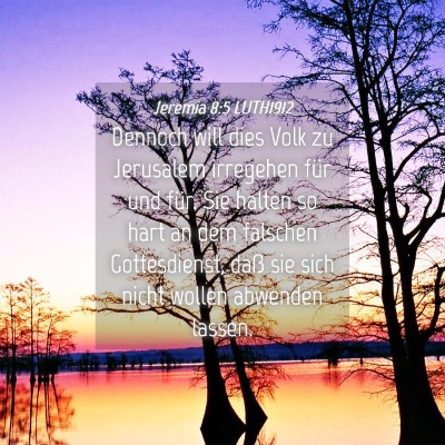 Picture 04 - Jeremia 8:5 LUTH1912 - Dennoch will dies Volk zu Jerusalem irregehen - Bible Verse Picture
