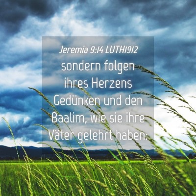 Picture 04 - Jeremia 9:14 LUTH1912 - sondern folgen ihres Herzens Gedünken und den - Bible Verse Picture
