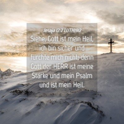 Picture 04 - Jesaja 12:2 LUTH1912 - Siehe, Gott ist mein Heil, ich bin sicher und - Bible Verse Picture