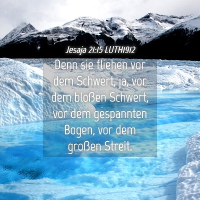 Picture 04 - Jesaja 21:15 LUTH1912 - Denn sie fliehen vor dem Schwert, ja, vor dem - Bible Verse Picture
