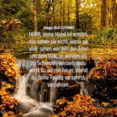Picture 04 - Jesaja 26:11 LUTH1912 - HERR, deine Hand ist erhöht; das sehen sie - Bible Verse Picture