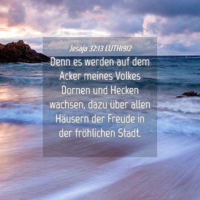 Picture 04 - Jesaja 32:13 LUTH1912 - Denn es werden auf dem Acker meines Volkes Dornen - Bible Verse Picture