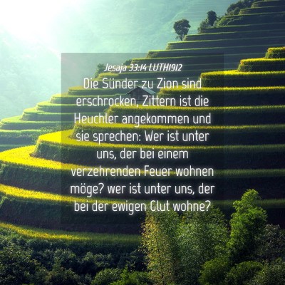 Picture 04 - Jesaja 33:14 LUTH1912 - Die Sünder zu Zion sind erschrocken, Zittern ist - Bible Verse Picture
