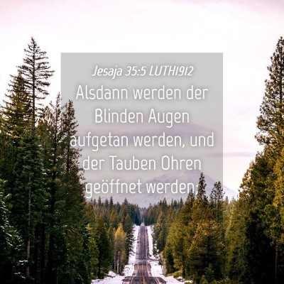Picture 04 - Jesaja 35:5 LUTH1912 - Alsdann werden der Blinden Augen aufgetan werden, - Bible Verse Picture