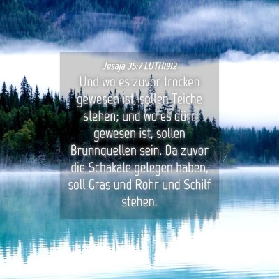 Picture 04 - Jesaja 35:7 LUTH1912 - Und wo es zuvor trocken gewesen ist, sollen - Bible Verse Picture
