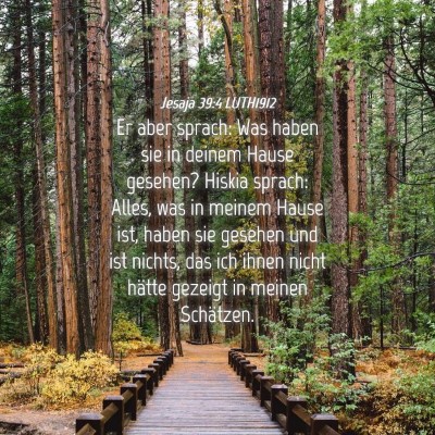 Picture 04 - Jesaja 39:4 LUTH1912 - Er aber sprach: Was haben sie in deinem Hause - Bible Verse Picture