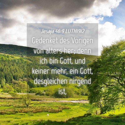 Picture 04 - Jesaja 46:9 LUTH1912 - Gedenket des Vorigen von alters her; denn ich bin - Bible Verse Picture