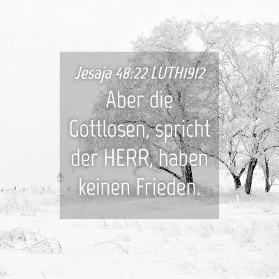 Picture 04 - Jesaja 48:22 LUTH1912 - Aber die Gottlosen, spricht der HERR, haben - Bible Verse Picture