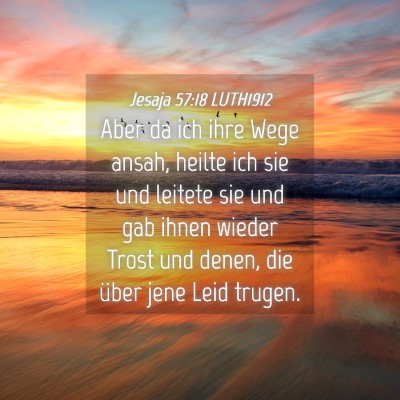 Picture 04 - Jesaja 57:18 LUTH1912 - Aber da ich ihre Wege ansah, heilte ich sie und - Bible Verse Picture