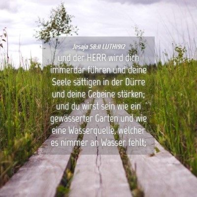 Picture 04 - Jesaja 58:11 LUTH1912 - und der HERR wird dich immerdar führen und deine - Bible Verse Picture