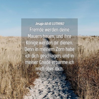 Picture 04 - Jesaja 60:10 LUTH1912 - Fremde werden deine Mauern bauen, und ihre - Bible Verse Picture