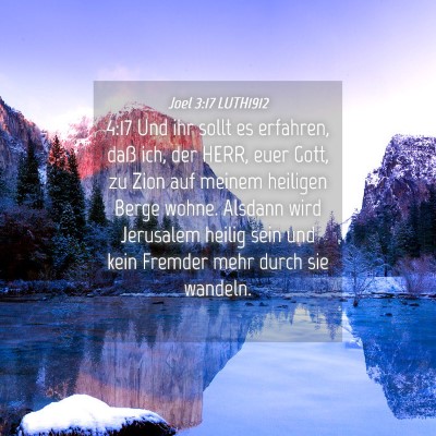 Picture 04 - Joel 3:17 LUTH1912 - 4:17 Und ihr sollt es erfahren, daß ich, der - Bible Verse Picture