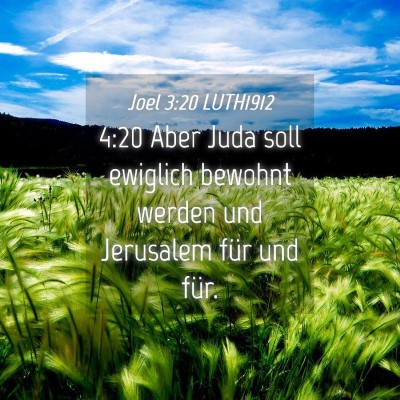 Picture 04 - Joel 3:20 LUTH1912 - 4:20 Aber Juda soll ewiglich bewohnt werden und - Bible Verse Picture