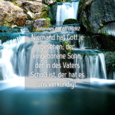 Picture 04 - Johannes 1:18 LUTH1912 - Niemand hat Gott je gesehen; der eingeborene - Bible Verse Picture