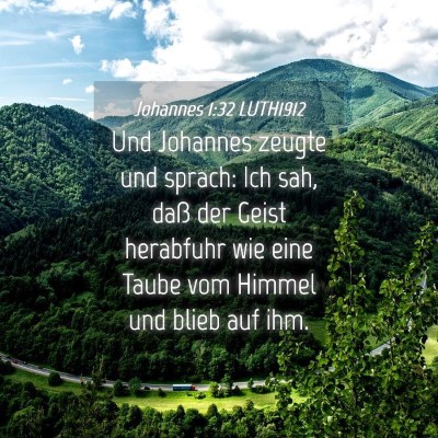 Picture 04 - Johannes 1:32 LUTH1912 - Und Johannes zeugte und sprach: Ich sah, daß der - Bible Verse Picture