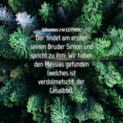 Picture 04 - Johannes 1:41 LUTH1912 - Der findet am ersten seinen Bruder Simon und - Bible Verse Picture