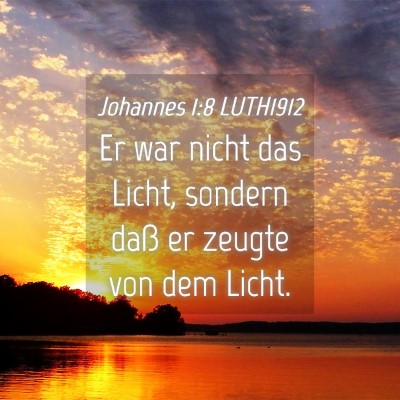 Picture 04 - Johannes 1:8 LUTH1912 - Er war nicht das Licht, sondern daß er zeugte - Bible Verse Picture