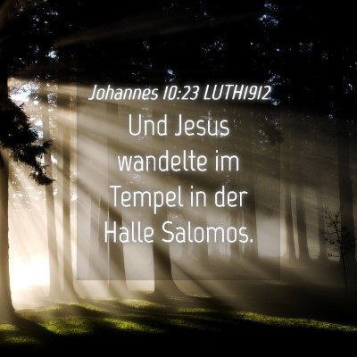 Picture 04 - Johannes 10:23 LUTH1912 - Und Jesus wandelte im Tempel in der Halle - Bible Verse Picture