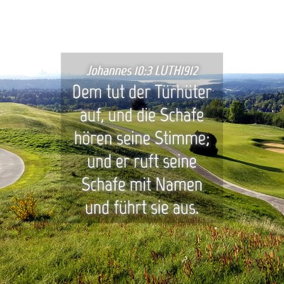 Picture 04 - Johannes 10:3 LUTH1912 - Dem tut der Türhüter auf, und die Schafe hören - Bible Verse Picture