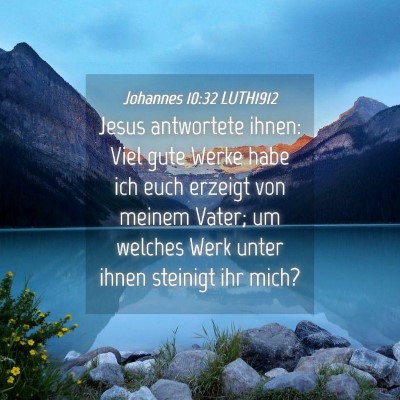 Picture 04 - Johannes 10:32 LUTH1912 - Jesus antwortete ihnen: Viel gute Werke habe ich - Bible Verse Picture