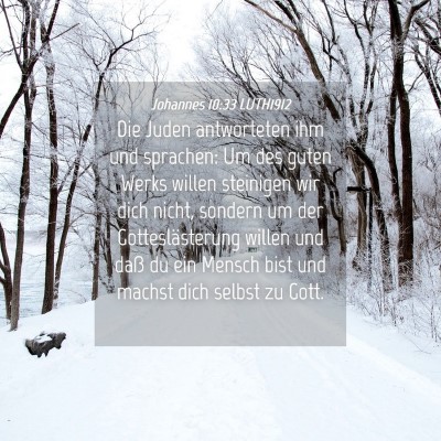 Picture 04 - Johannes 10:33 LUTH1912 - Die Juden antworteten ihm und sprachen: Um des - Bible Verse Picture