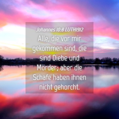 Picture 04 - Johannes 10:8 LUTH1912 - Alle, die vor mir gekommen sind, die sind Diebe - Bible Verse Picture